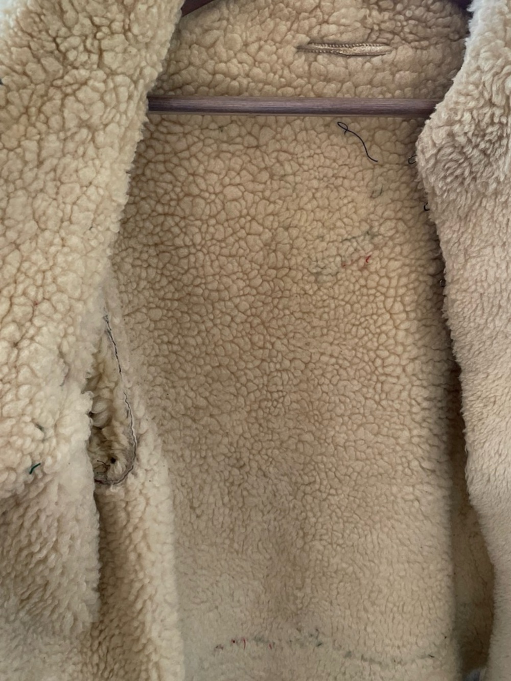 Vintage 1970s Polish Suede Shearling Coat with Embroidered Trim. Made in Poland - Picture 4 of 5